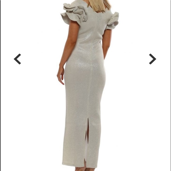 F & P high shimmer plunge maxi dress - Picture 4 of 4